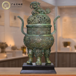 孔圣人孔庙文庙狮子熏炉香炉仿古青铜器礼器摆件五供礼器道具大全