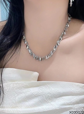 个性独特麦穗项链女小众高级感轻奢锁骨链气质颈链2025年新款