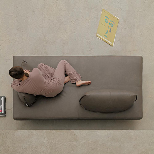 意式极简desiree设计师创意牛角包无扶手活动可移动靠背贵妃沙发