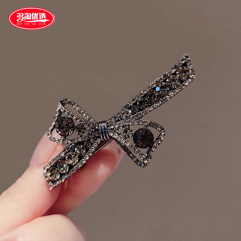精致高档水钻镂空蝴蝶结鸭嘴夹