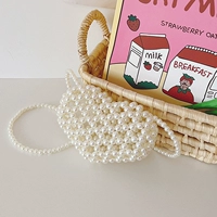 Белая сумка через плечо, 7×10×5см