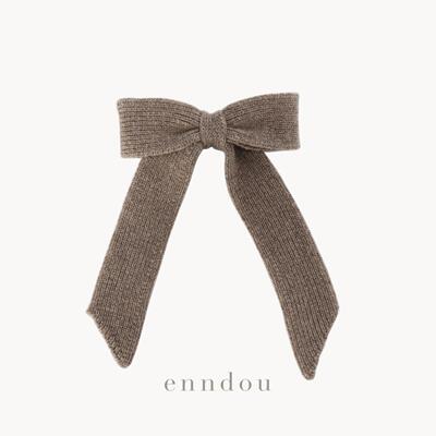 enndou 羊毛羊绒蝴蝶结配饰百搭双色简约风秋冬蝴蝶发卡装饰品