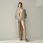 enndou2026春装新款100%纯山羊绒长款针织软糯开衫外套A类羊绒衫