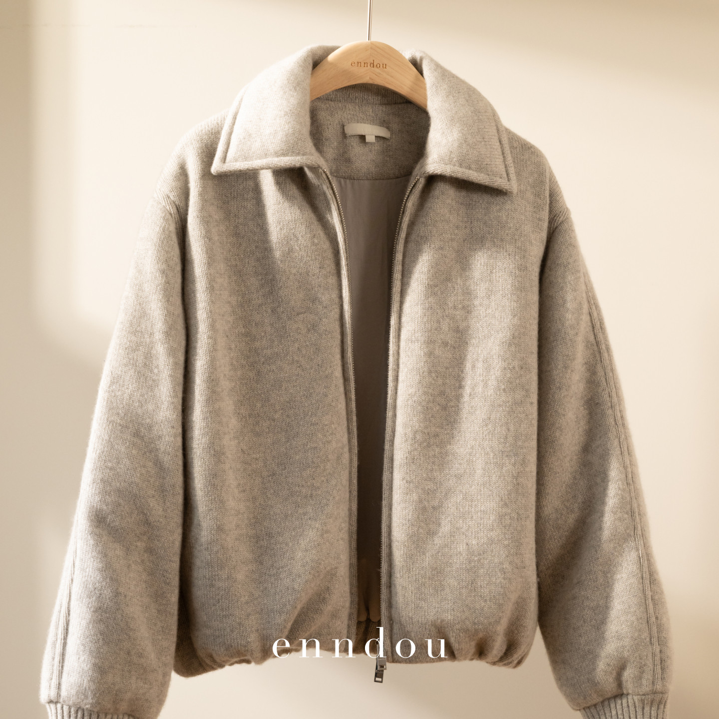 enndou秋冬新款羊绒Puff羽绒服上衣外套加厚长袖羽绒服