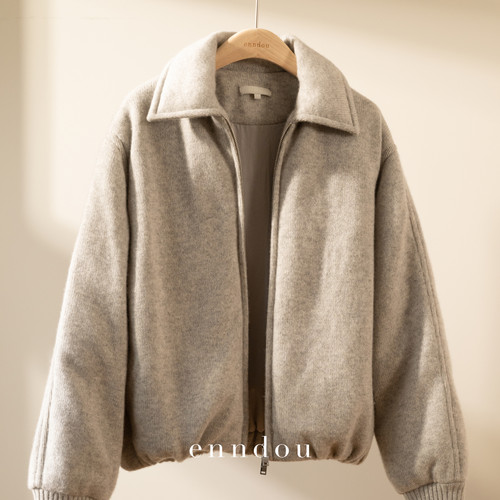 enndou秋冬新款羊绒Puff羽绒服上衣外套加厚长袖羽绒服