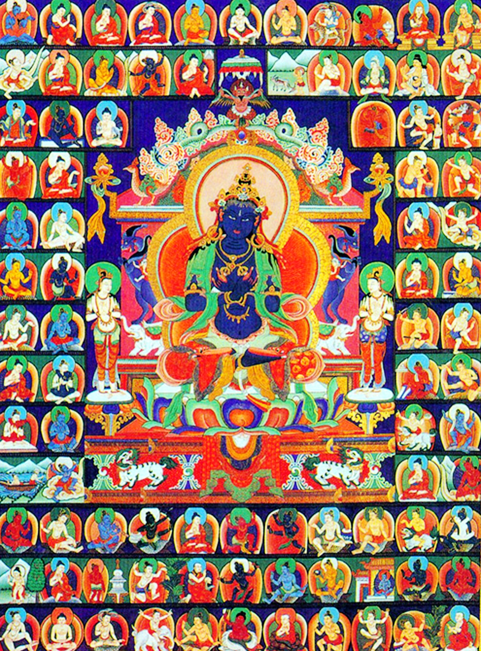 八十四大成就祖师唐卡图十字绣