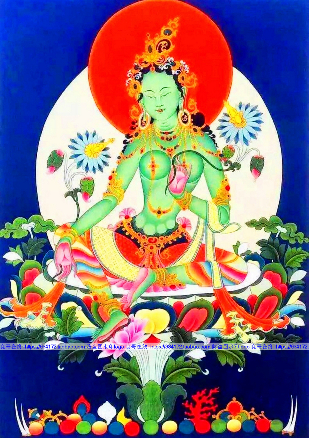 线绣 满绣印花 满格全绣 金刚萨陲 金刚萨埵十字绣 金刚萨埵美图