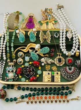 时尚流行饰品项链波西米亚复古中古琉璃珍珠石头古典原创设计