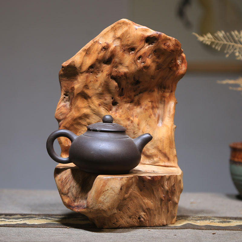天然实木根雕一体摆件禅意摆件功夫茶具紫砂壶茶托干泡台奇石底座