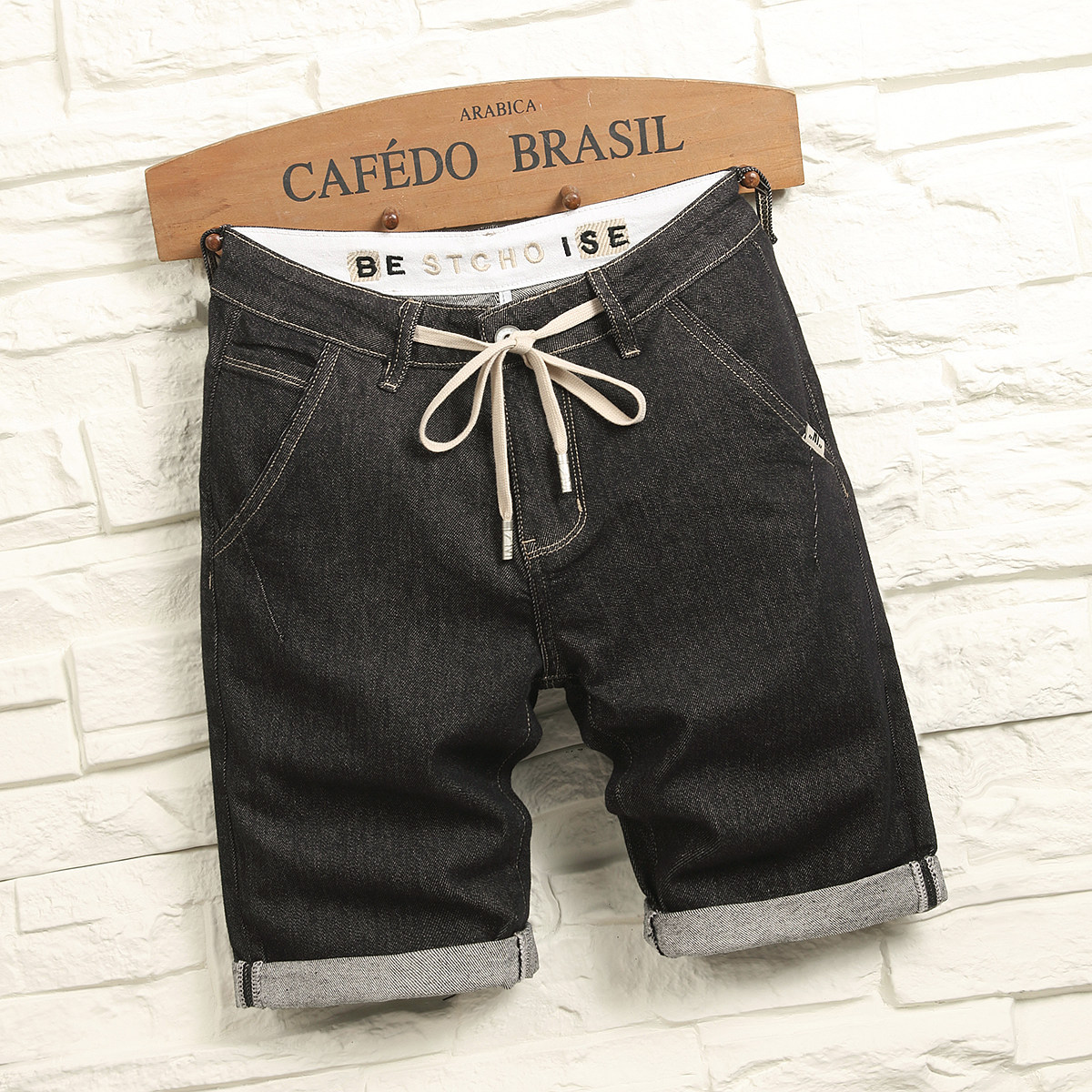 2026年男款夏季牛仔美式斜袋工装短裤休闲中裤弹力五分裤潮牌百搭