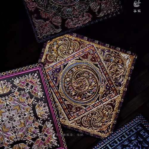 谷妖 绣片纹样冰箱贴 原创非遗设计贵州礼物精美全磁吸微浮雕