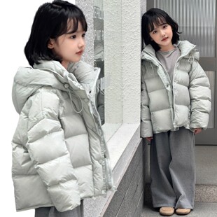 NEXT JANSO女童羽绒服冬季新款男女童连帽新国标90白鸭绒短款外套