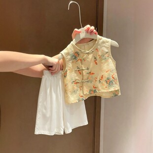 NEXT JANSO女童新中式汉服锦鲤套装夏季2026新款洋气国风两件套潮