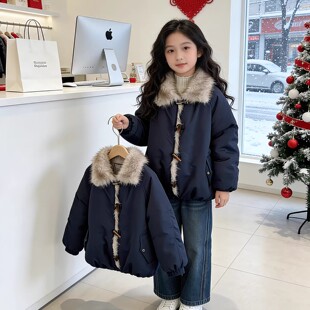 NEXT JANSO女童加绒加厚派克服冬装2026新款女孩超好看韩系外套衣