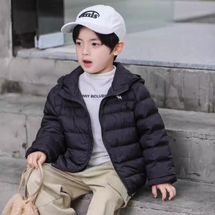 NEXT JANSO男童女童轻薄款羽绒服冬装中大童短款轻便排骨款外套潮