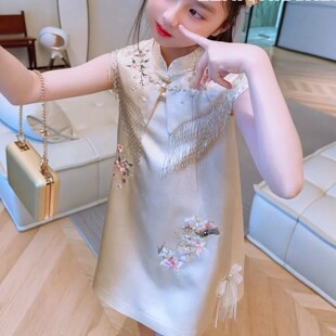 NEXT JANSO女童新中式旗袍连衣裙夏季2026新款儿童巨好看国风裙子