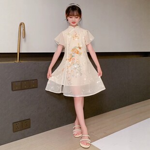 NEXT JANSO女童中国风连衣裙2026夏装新款洋气女孩高级感旗袍裙子