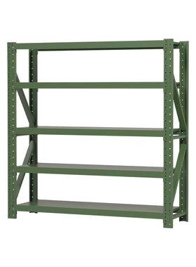 臻远ZYJJ-HJ-042仓储货架重型货架绿色五层主架1500*600*2000mm/3