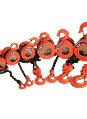 怀鸽HS-Z02型圆形双链手拉葫芦倒链起重设备吊机具锰钢链条橙色2t