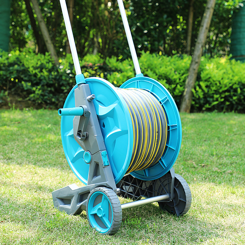 汉轩大号水管收纳层架洗车水管车浇花喷头软管家用卷管器水车架带