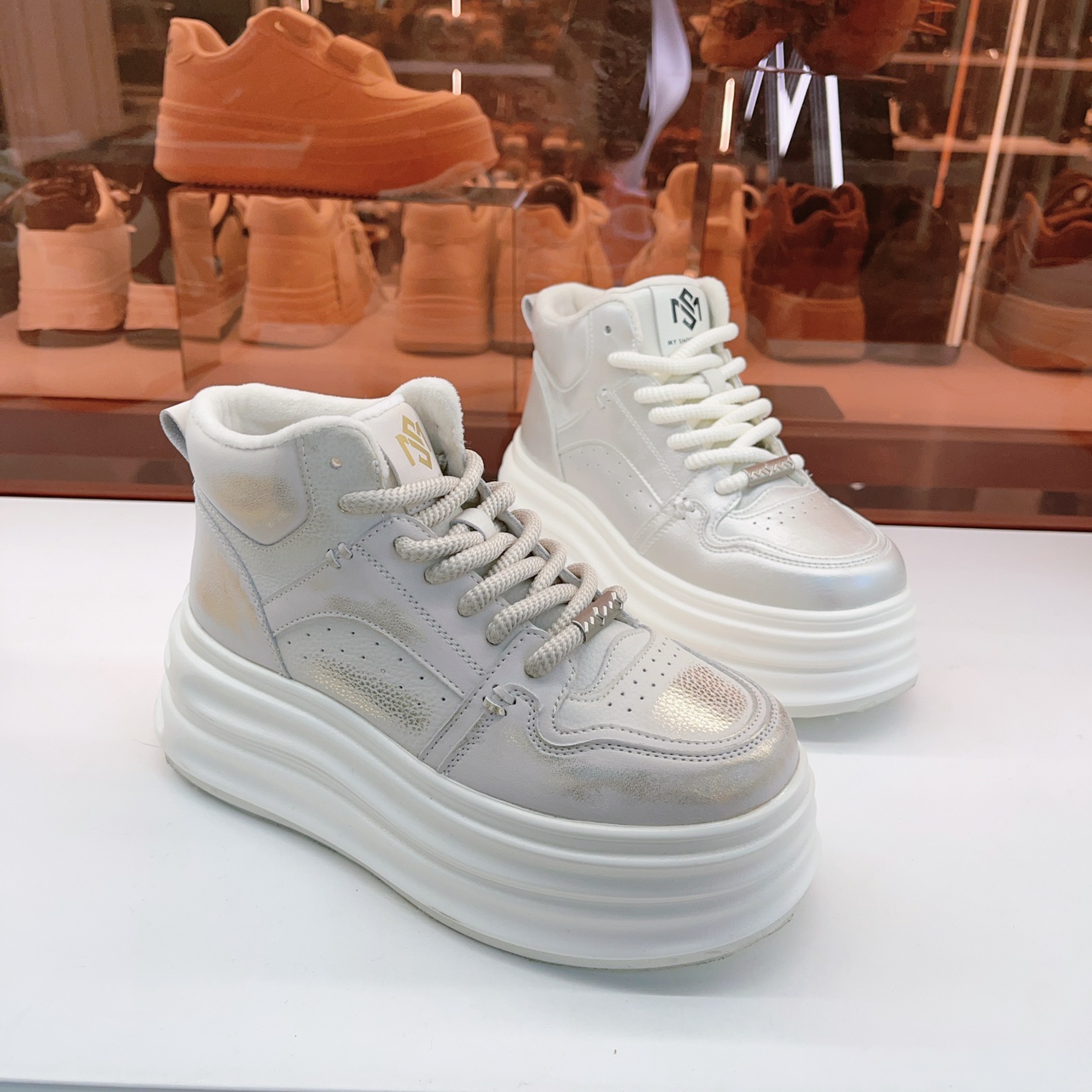 22-1183玛莎玛索冬新款厚底大棉毛里板鞋厚底松糕鞋防滑休闲棉鞋