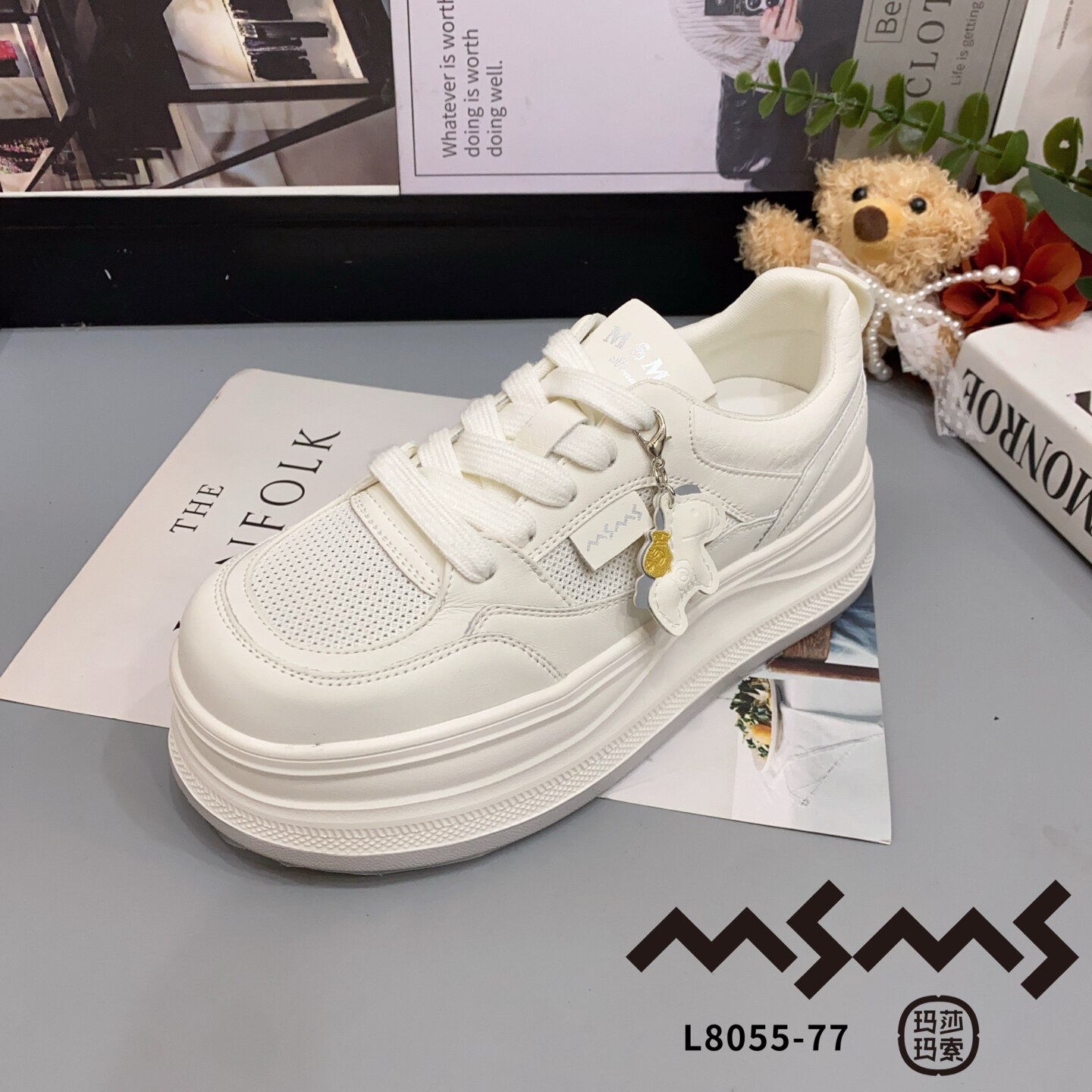 8055-77玛莎玛索2026春夏季新款厚底增高女款运动鞋休闲鞋单鞋