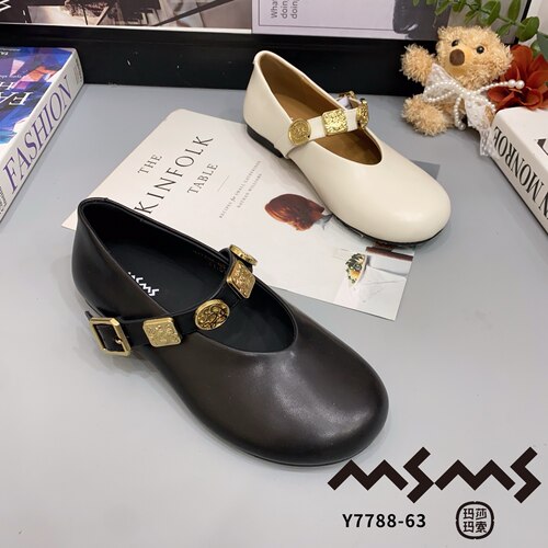 7788-63玛莎玛索2026夏春季新款牛皮奶奶鞋玛丽珍鞋女鞋浅口单鞋