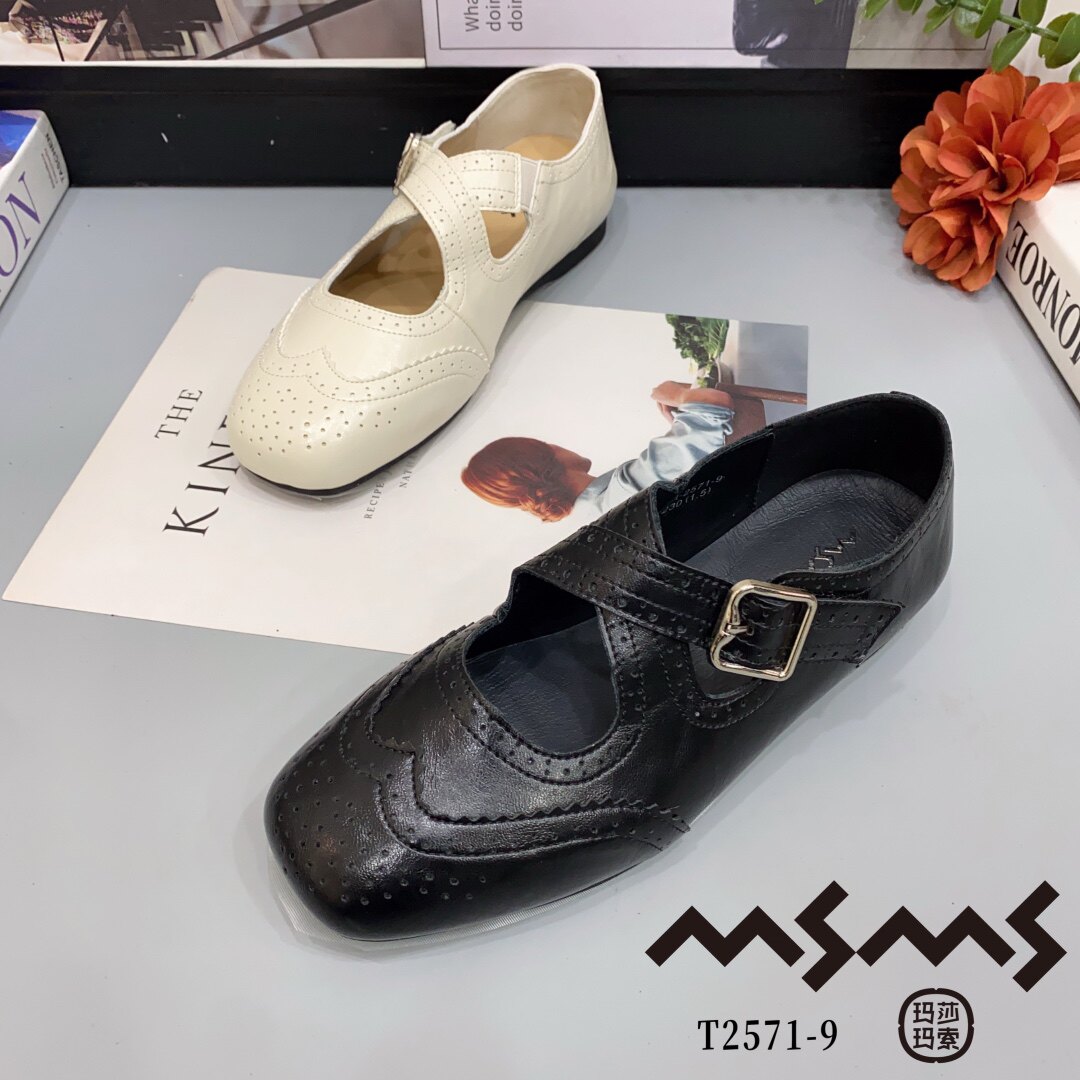 2571-9玛莎玛索2026夏季新款女款乐福鞋女鞋皮里单鞋平底鞋