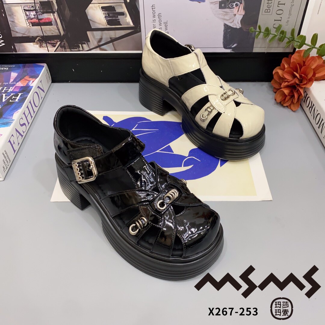 267-253玛莎玛索2026夏季新款女款乐福鞋女鞋厚底凉鞋