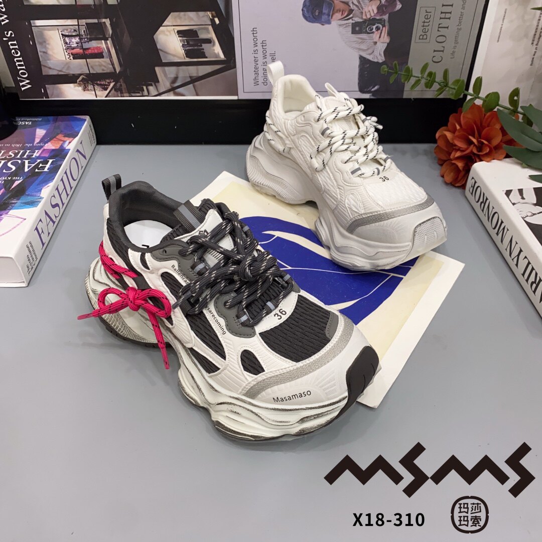 18-310玛莎玛索2026春季新款厚底增高女款运动鞋休闲鞋