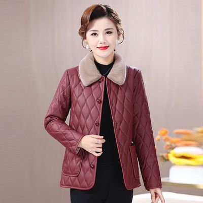 中老年冬装加绒加厚羽绒棉衣