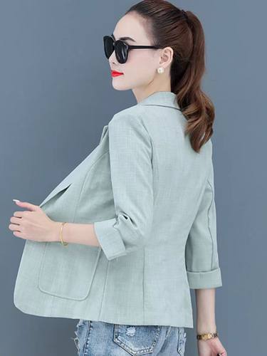 防晒衣薄款小西装七分袖短外套女