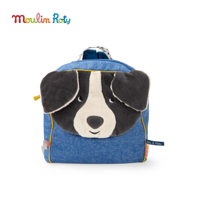 法国moulinroty儿童动物玩偶背包