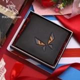 Короткий кожаный бумажник, из натуральной кожи, подарок на день рождения