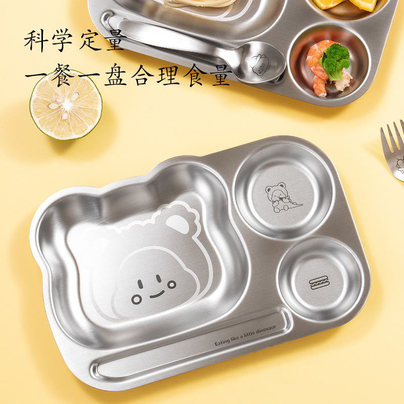 304儿童圆形卡通加厚餐盘