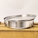 28cm蒸糕盘凉皮锣锣加厚平底水果盘带盖子保鲜 10不锈钢菜盘18