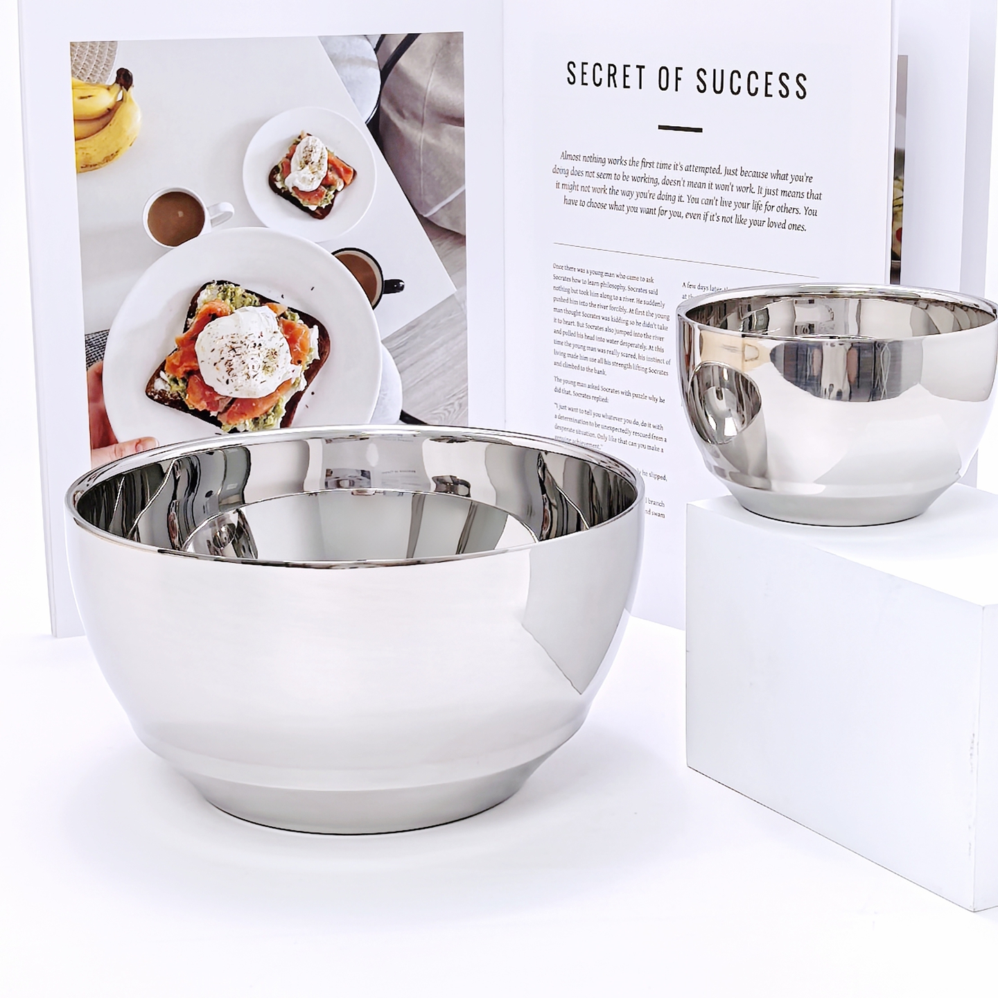 18/10不锈钢双层隔热碗