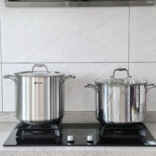 28cm大容量316不锈钢加厚双耳汤锅家用炖锅煲汤锅卤肉桶聚餐专用