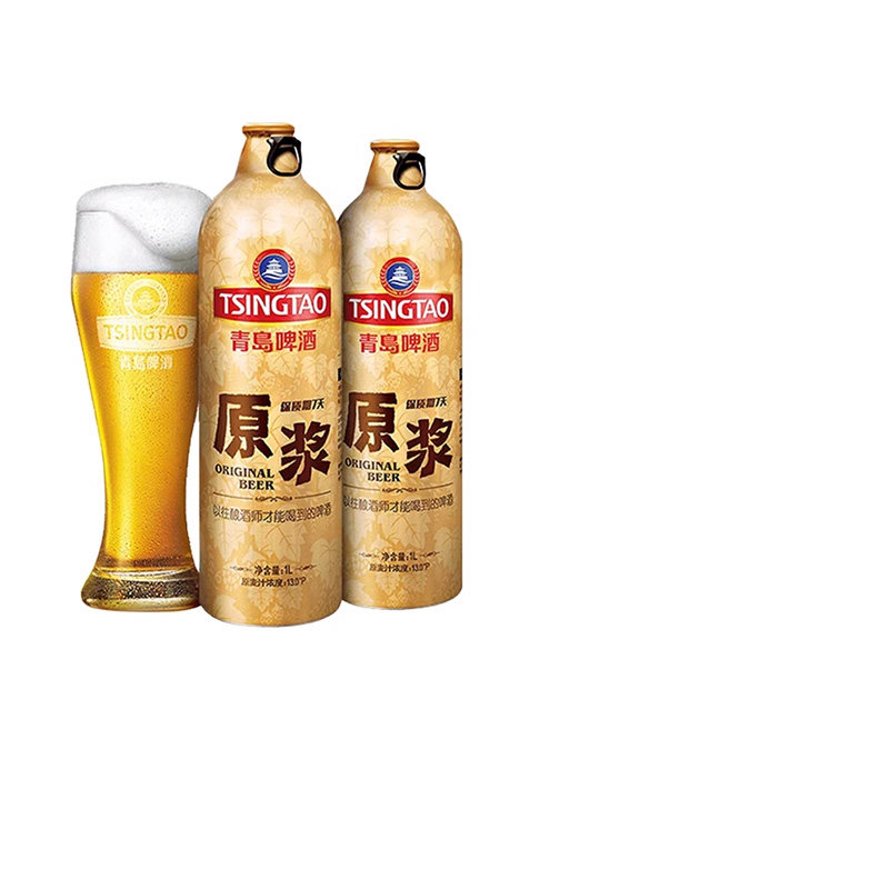 【7天鲜啤】青岛原浆7天鲜活精酿13度鲜啤生啤酒青岛一厂1l*2瓶