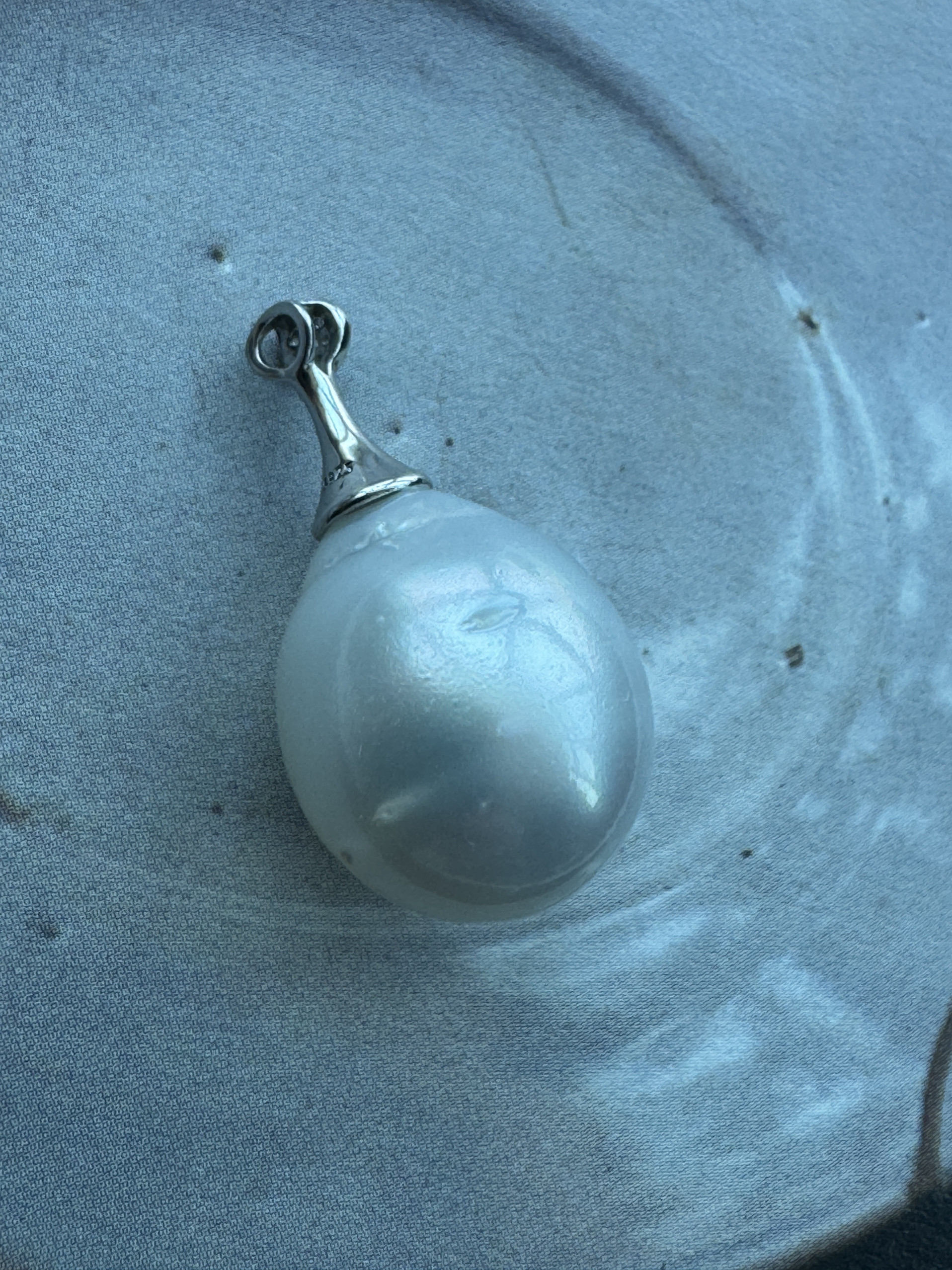 光之光 天然海水澳白大珍珠吊坠