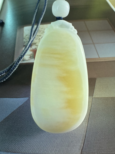 渐序 有机宝石海洋贝类黄染料无事牌吊坠