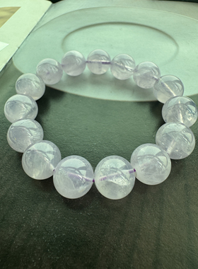 你的眼神 天然紫玉晶14mm圆珠手串
