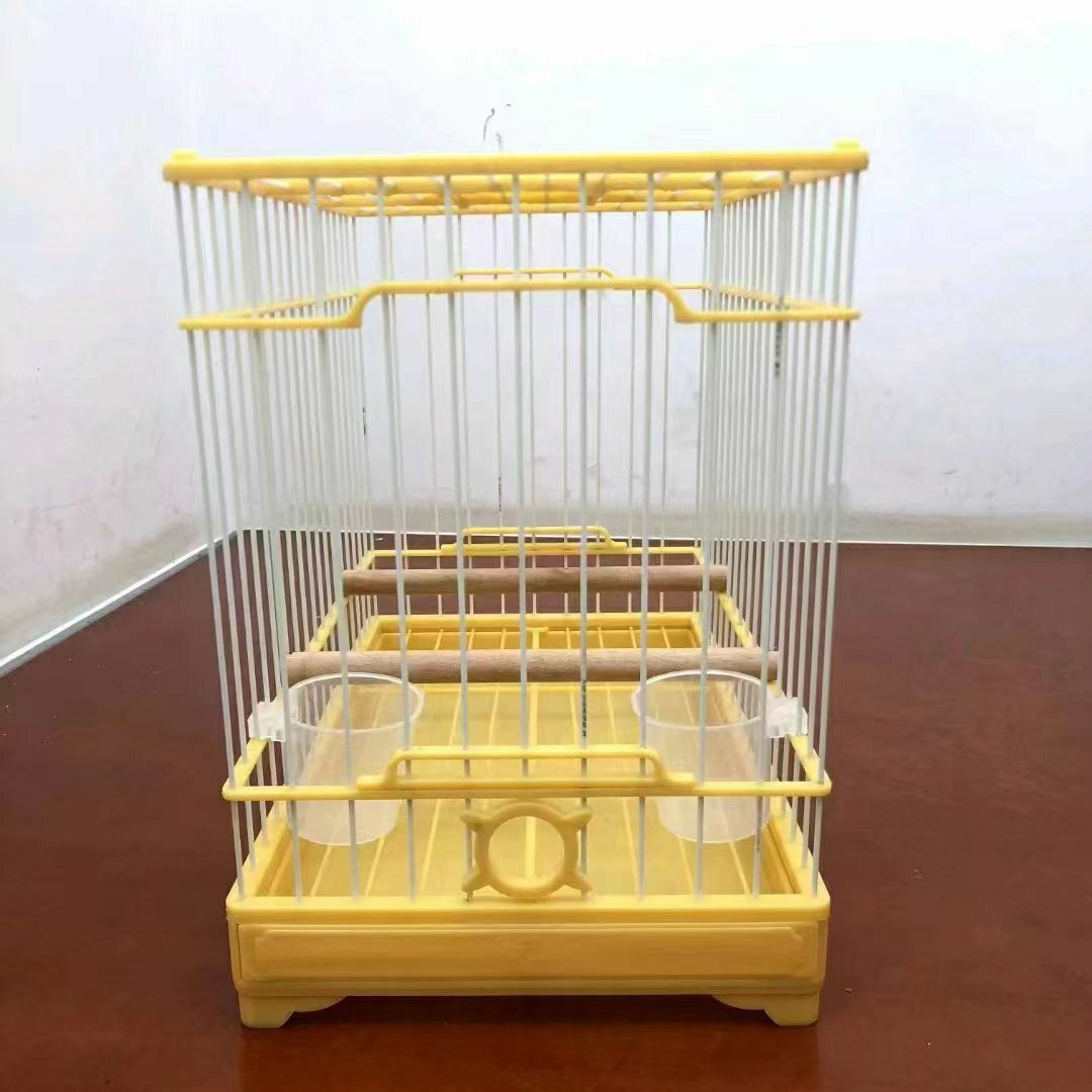 聚兴蜡嘴鸟笼塑钢鸟笼ABS材质新款亮笼玉鸟笼贝子鸟笼洗澡笼