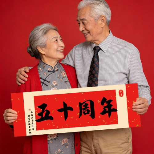 更有仪式感的结婚纪念日庆祝横幅
