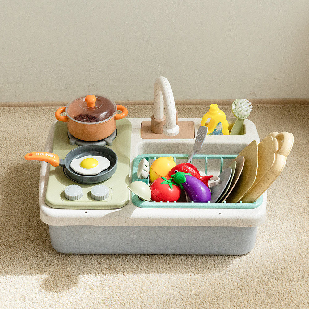 韩国ins儿童电动洗碗机台玩具女孩厨房洗菜池盆水龙头生日礼物,玩具/童车/益智/积木/模型,过家家玩具,淘宝优惠券,粉丝福利购,淘宝优惠卷