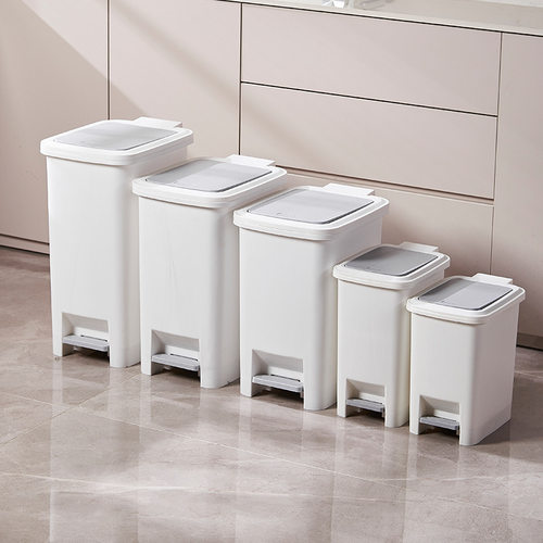 化妆室厕所脚踩垃圾桶带盖子带盖子子家用有盖按压夹缝脚踏式方形