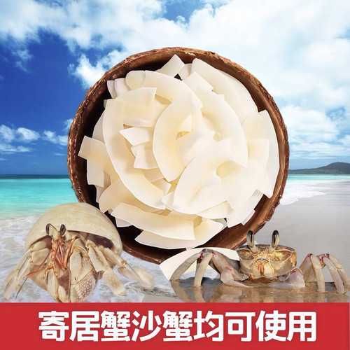 寄居蟹宠物专用零食椰丝椰蓉椰片沙蟹海水寄居蟹饲料食物爬宠虾蟹