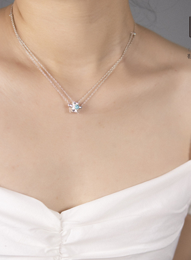 勒勒尔S925银S925银女可调节项链