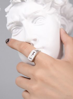 牧马人戒指可调节时尚纯银情侣