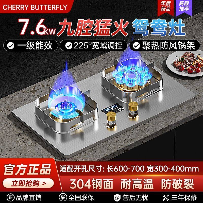 雅纯RIOBGN谢老板家用一级节能猛火全铜燃气灶煤气灶双灶台式嵌入